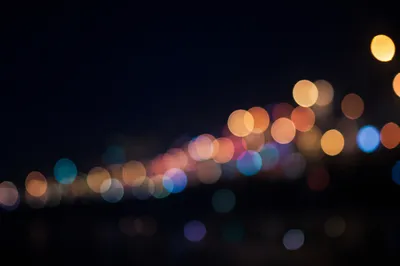 Colorful Night Bokeh Lights Background