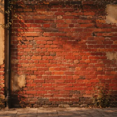 Weathered Red Brick Wall Background