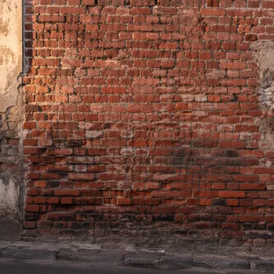 Weathered Red Brick Wall Background
