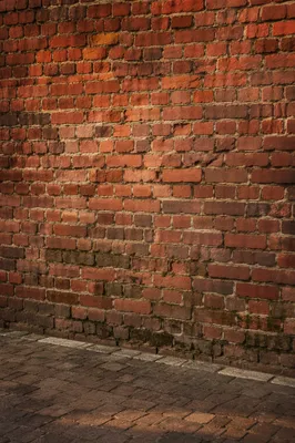 Weathered Red Brick Wall Background
