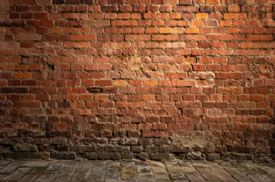 Weathered Red Brick Wall Background