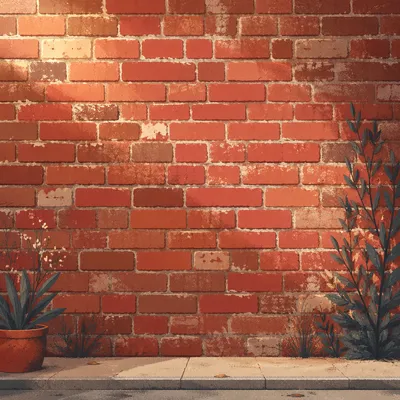 Aged Red Brick Wall Urban Texture