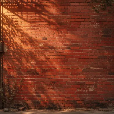 Weathered Red Brick Wall Urban Background