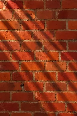 Warm Sunlit Red Brick Wall Texture