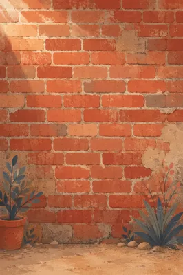 Weathered Red Brick Urban Texture Background