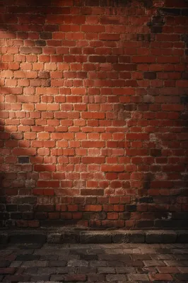 Weathered Red Brick Urban Wall Background