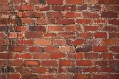 Weathered Red Brick Wall Urban Background