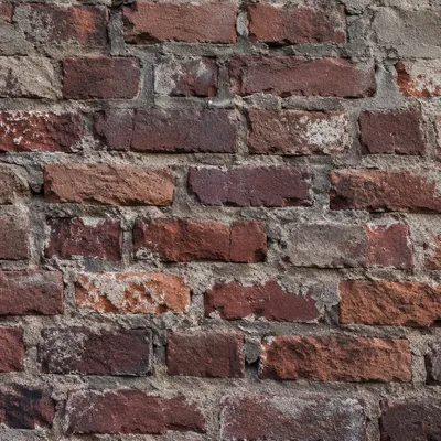 Weathered Red Urban Brick Wall Texture