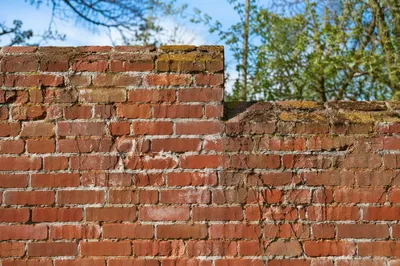 Weathered Red Brick Wall Texture Background