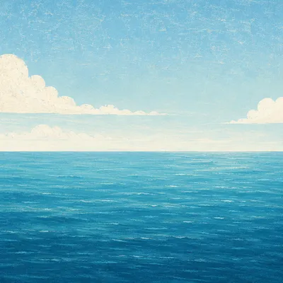 Calm Ocean Horizon Blue Gradient Background