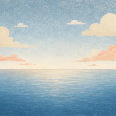 Calm Ocean Horizon Blue Gradient Background