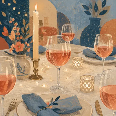 Warm Candlelit Table for Intimate Gathering