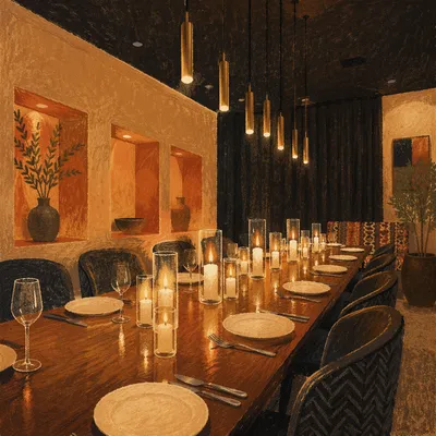 Warm Candlelit Table for Intimate Fellowship