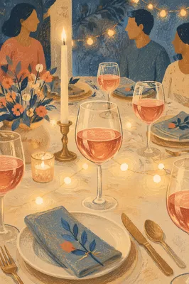 Warm Candlelit Table for Intimate Gathering
