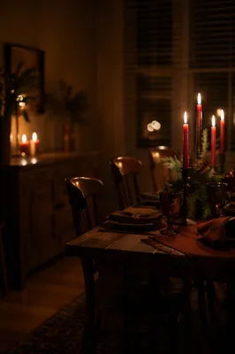 Warm Candlelit Table for Intimate Gathering