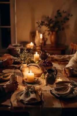 Warm Candlelit Christian Table Gathering