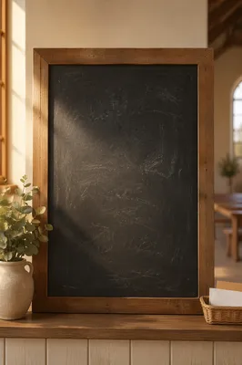 Chalkboard Church Announcement Background with Copy Space