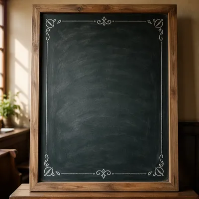 Photorealistic Chalkboard Church Announcement Background