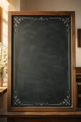 Warm Chalkboard Church Announcement Background
