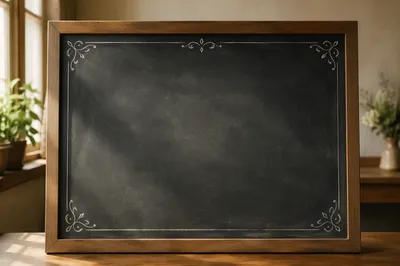 Photorealistic Chalkboard Church Announcement Background