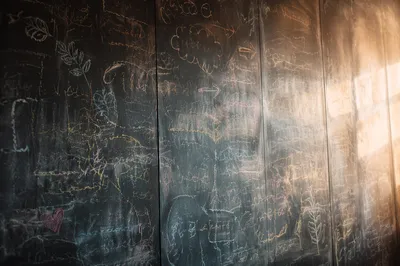 Weathered Chalkboard Church Announcement Background