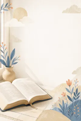 Minimal Bible Verse Background with Open Book