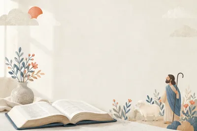 Minimal White Bible Verse Background Space