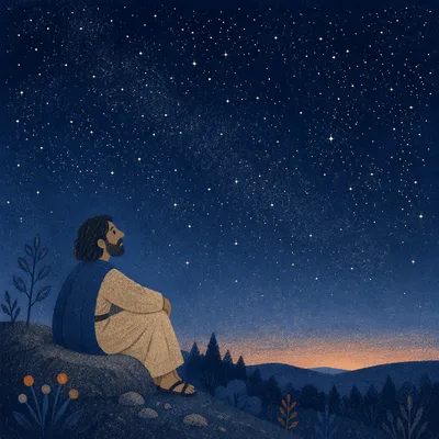 Clear Starry Night Sky Wilderness Background