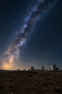Milky Way Over Remote Desert Observatory