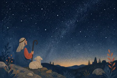 Clear Starry Night Over Remote Hills