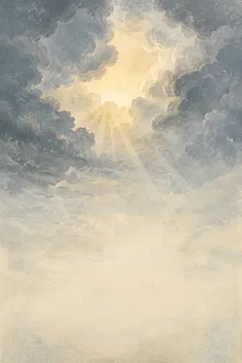 Dramatic Cloudy Sky with Sunlight Break