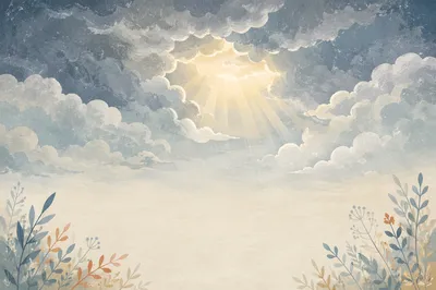 Dramatic Cloudy Sky with Sunlight Break