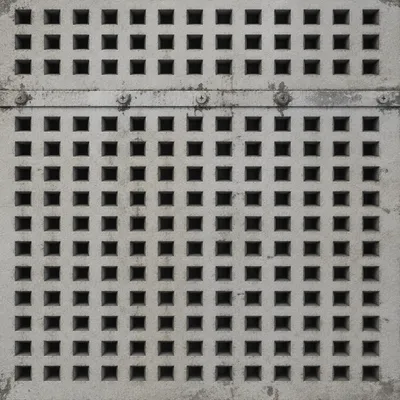 Weathered Gray Industrial Ventilation Wall