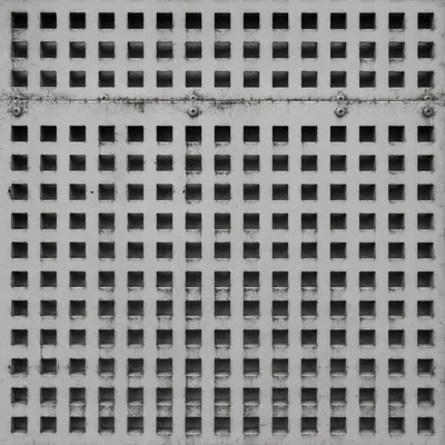 Weathered Gray Industrial Perforated Wall Texture