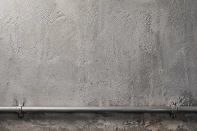 Grey Concrete Wall with Industrial Pipe