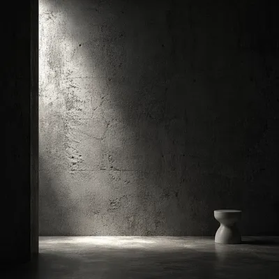 Dramatic Light Beam on Concrete Wall