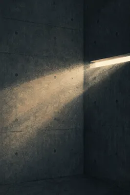 Dramatic Light Beam on Concrete Wall