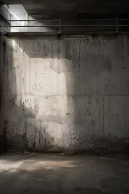 Dramatic Light Beam on Concrete Wall
