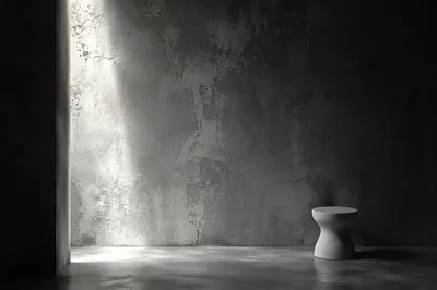 Dramatic Light Beam on Concrete Wall