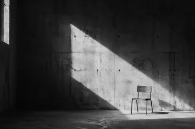 Dramatic Light Beam on Concrete Wall