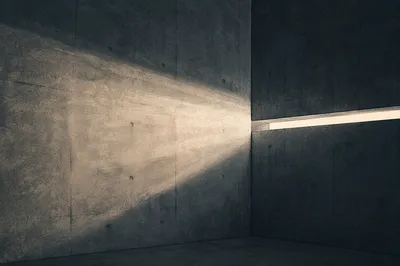 Dramatic Light Beam on Concrete Wall