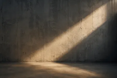Concrete Wall with Dramatic Light Beam