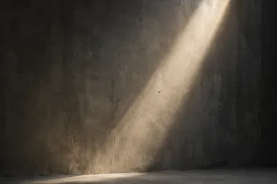 Dramatic Light Beam on Concrete Wall