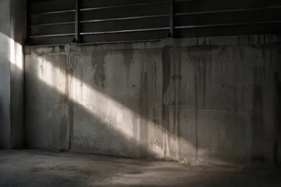 Dramatic Light Beam on Concrete Wall