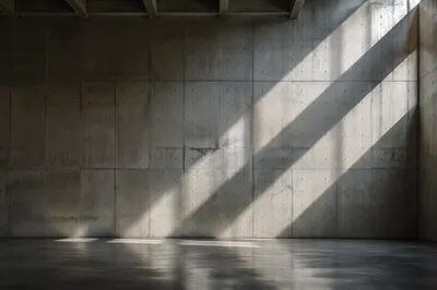 Dramatic Light Beam on Concrete Wall