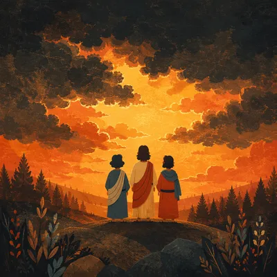Dramatic Cross Silhouette at Sunset Sky