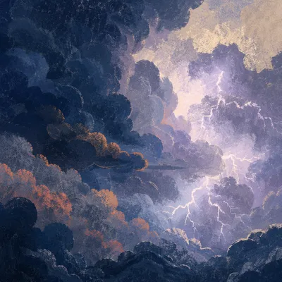 Dark Moody Thunderstorm Smoke Background