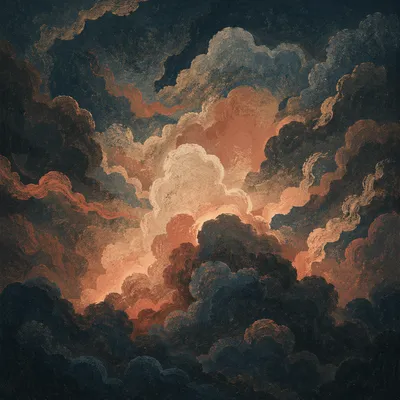 Dramatic Smoky Storm Cloud Background
