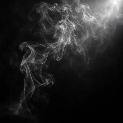 Dramatic White Smoke on Dark Background