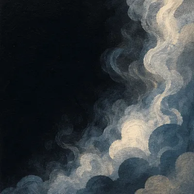 Dark Moody Smoke on Black Background